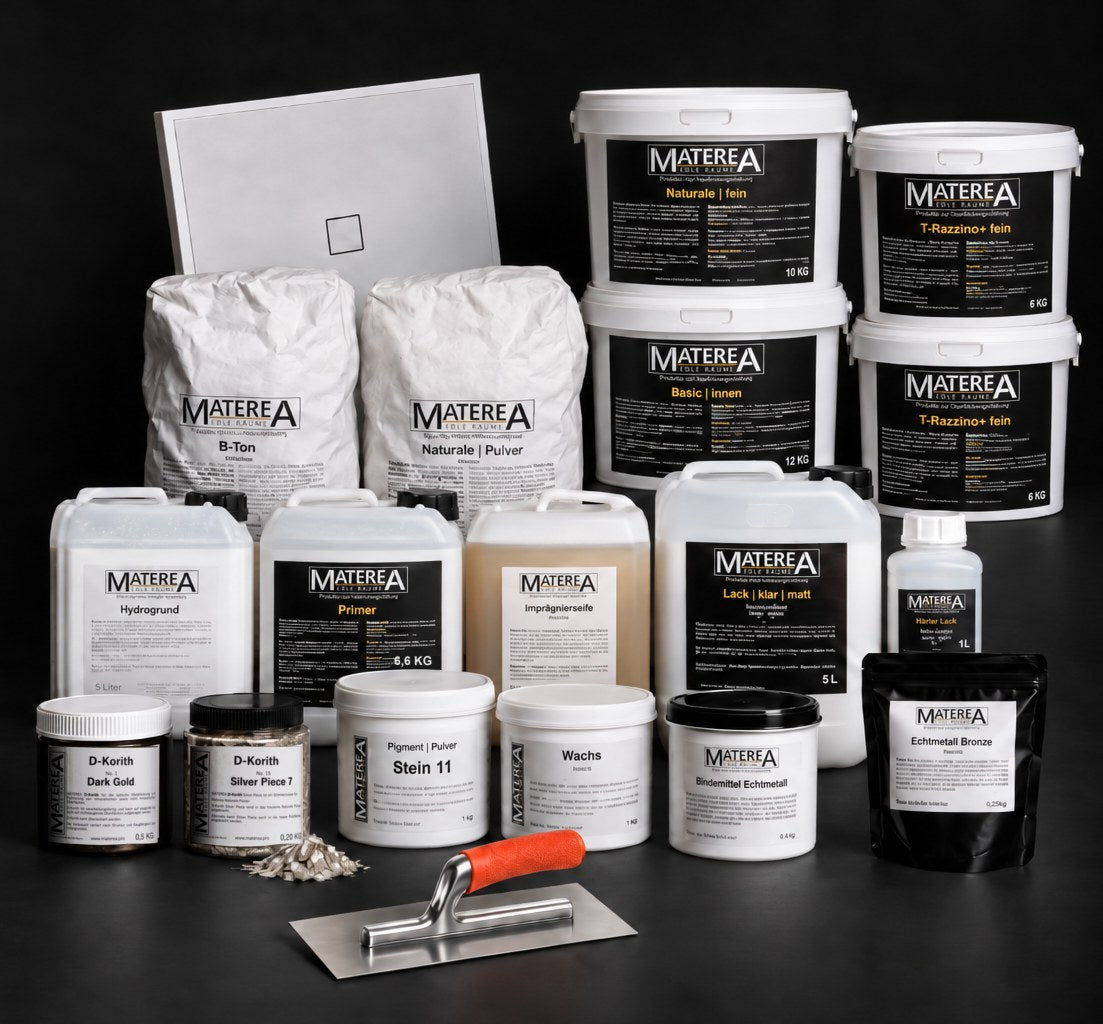 Materea product family on a black studio background