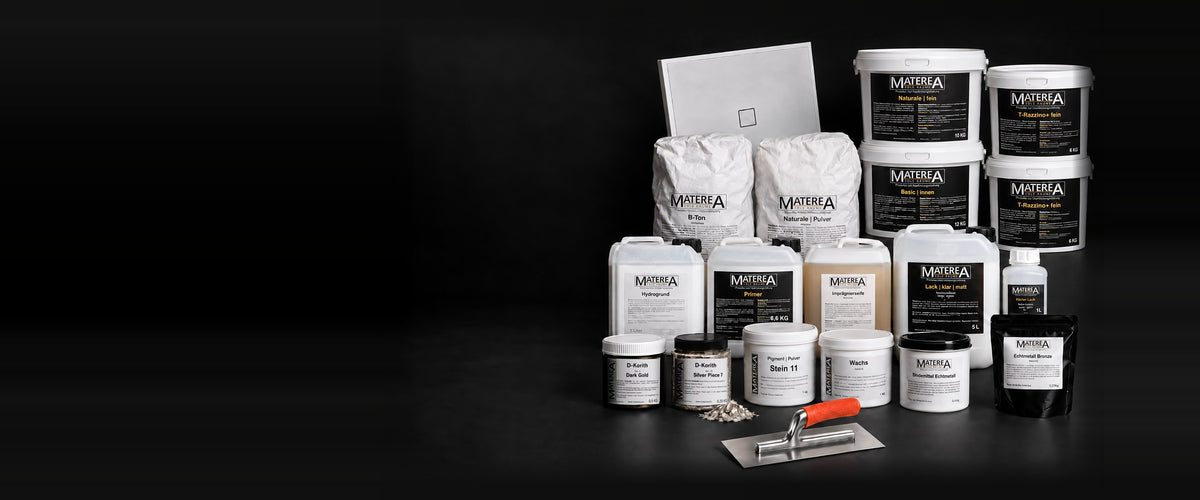 Materea product family on a black studio background